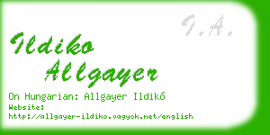 ildiko allgayer business card